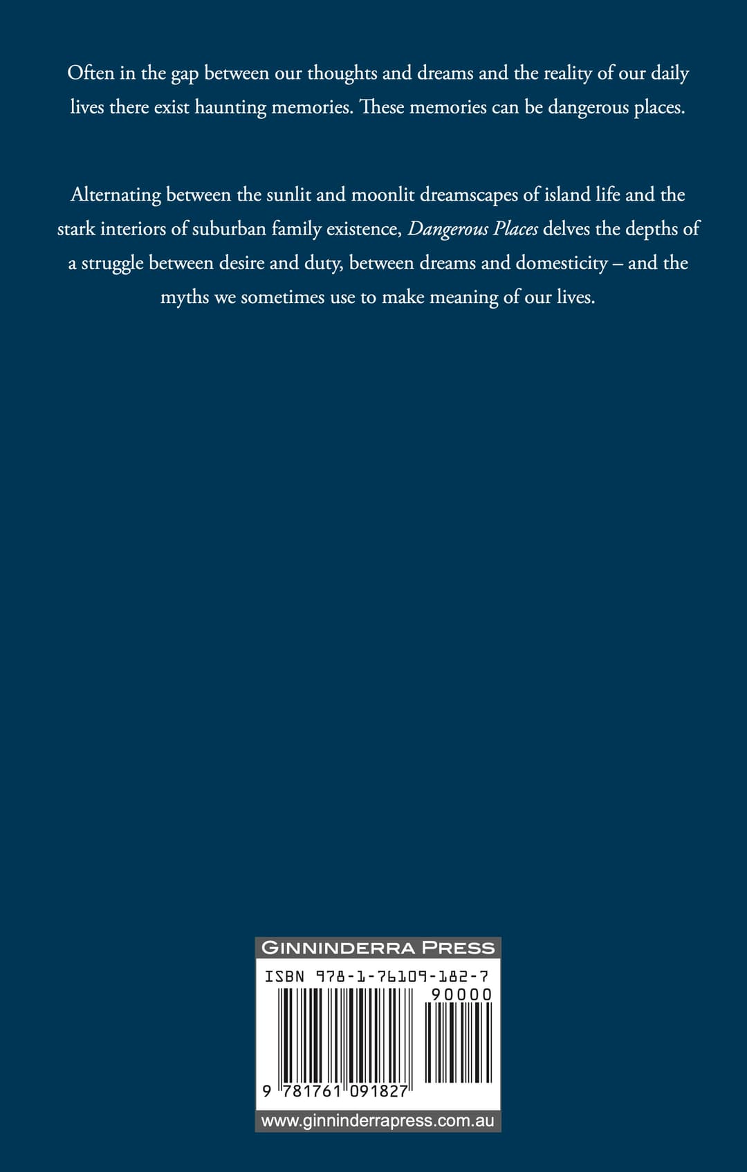 Dangerous Places Back Cover
